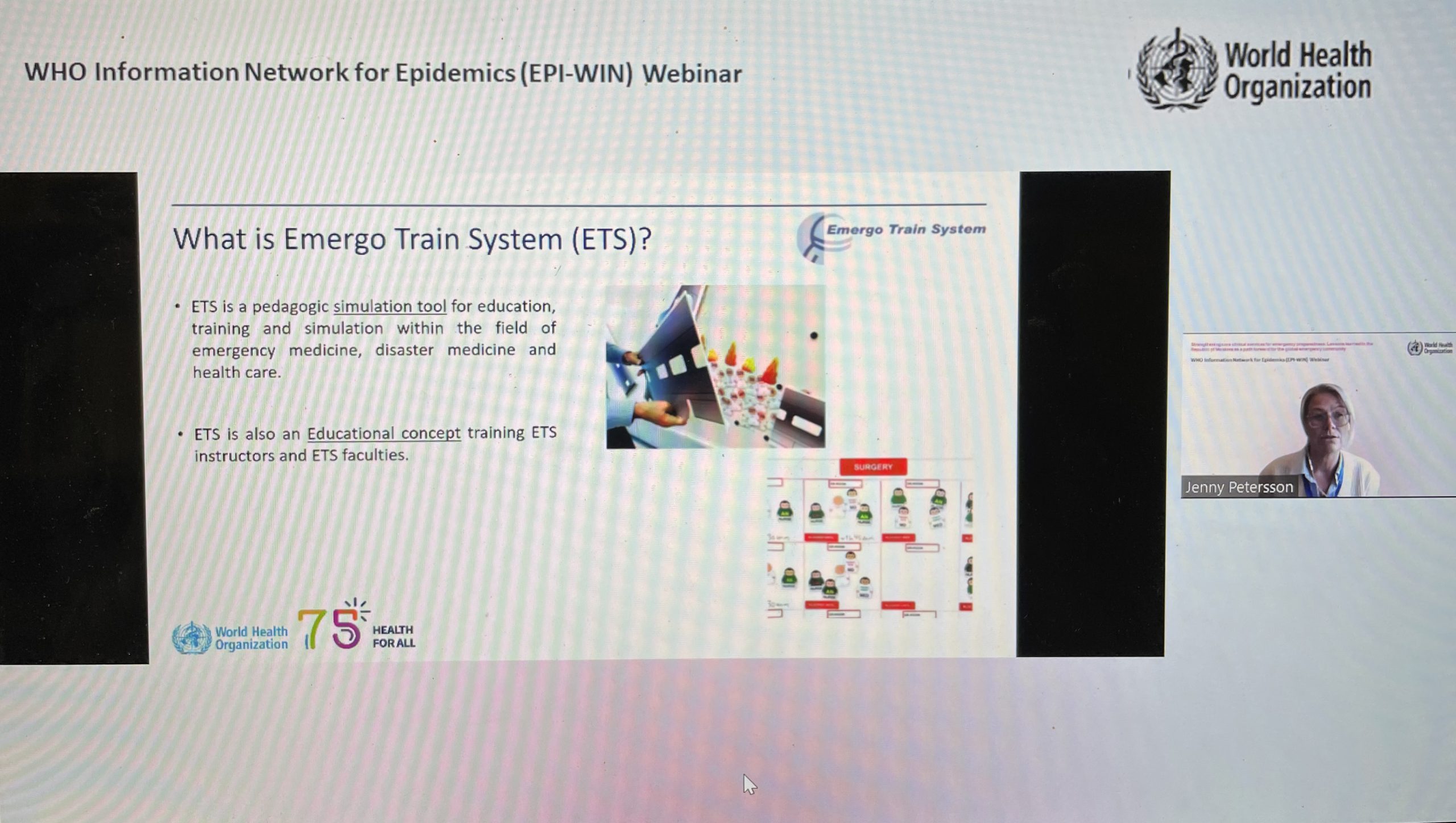 Presentation of ETS at WHO EPI-WIN webinar